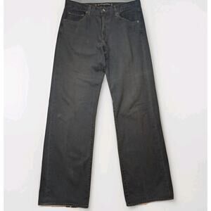 Agave The Waterman Relaxed Straight Jeans Mens 35 USA Made Chocolate Olive Wash